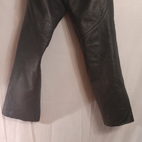 Street&steel Black Leather Pants with Studded Belt Size XL - Picture 3 of 8